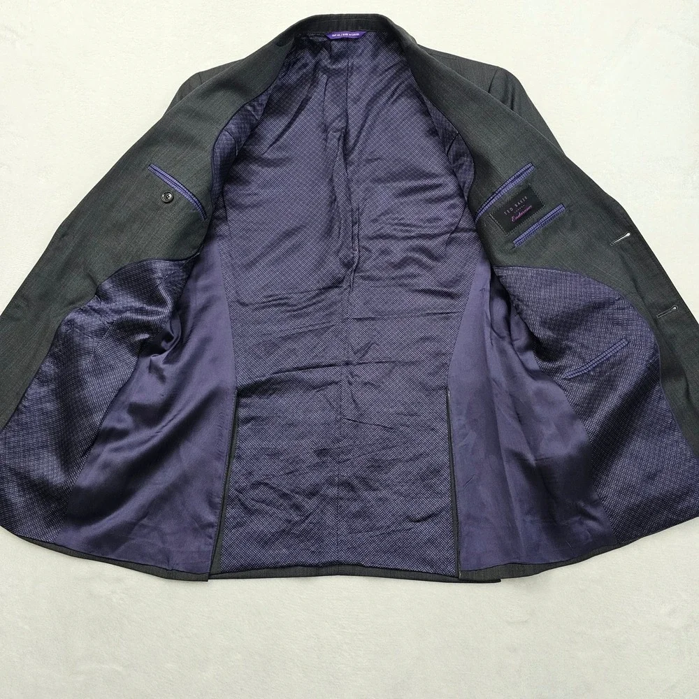 Ted Baker Endurance Blazer Mens 36S Charcoal Grey 100% Wool Jay CT‎ Suit Jacket